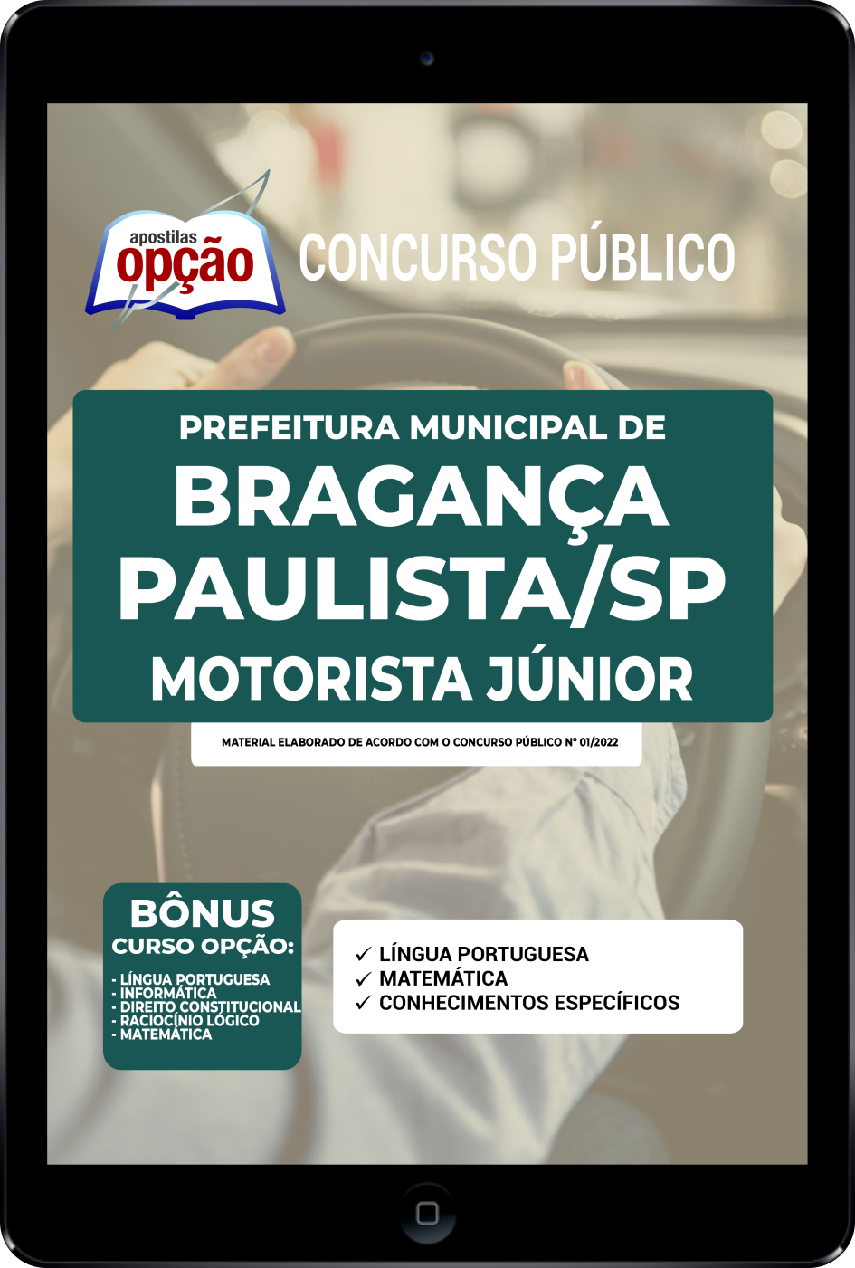 Apostila Prefeitura de Bragança Paulista SP PDF Motorista Júnior 2022