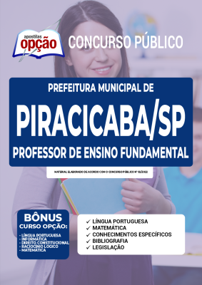 Apostila Prefeitura de Piracicaba - SP - Professor de Ensino Fundamental