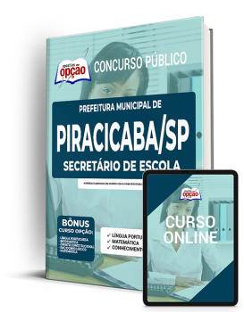 Apostila Prefeitura  Piracicaba SP 2022 Secretário de Escola