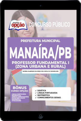Apostila Prefeitura de Manaíra - PB em PDF - Professor Fundamental I (Zona Urbana e Zona Rural)