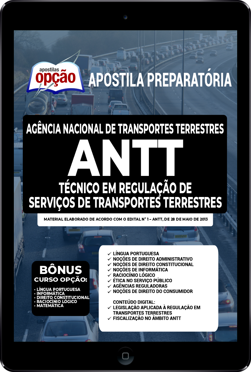 Apostila ANTT PDF - Técnico em Regulação de Serviços de Transportes 2022