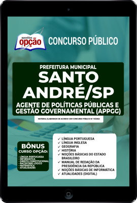 Apostila Prefeitura de Santo André - SP em PDF - Agente de Políticas Públicas e Gestão Governamental (APPGG)