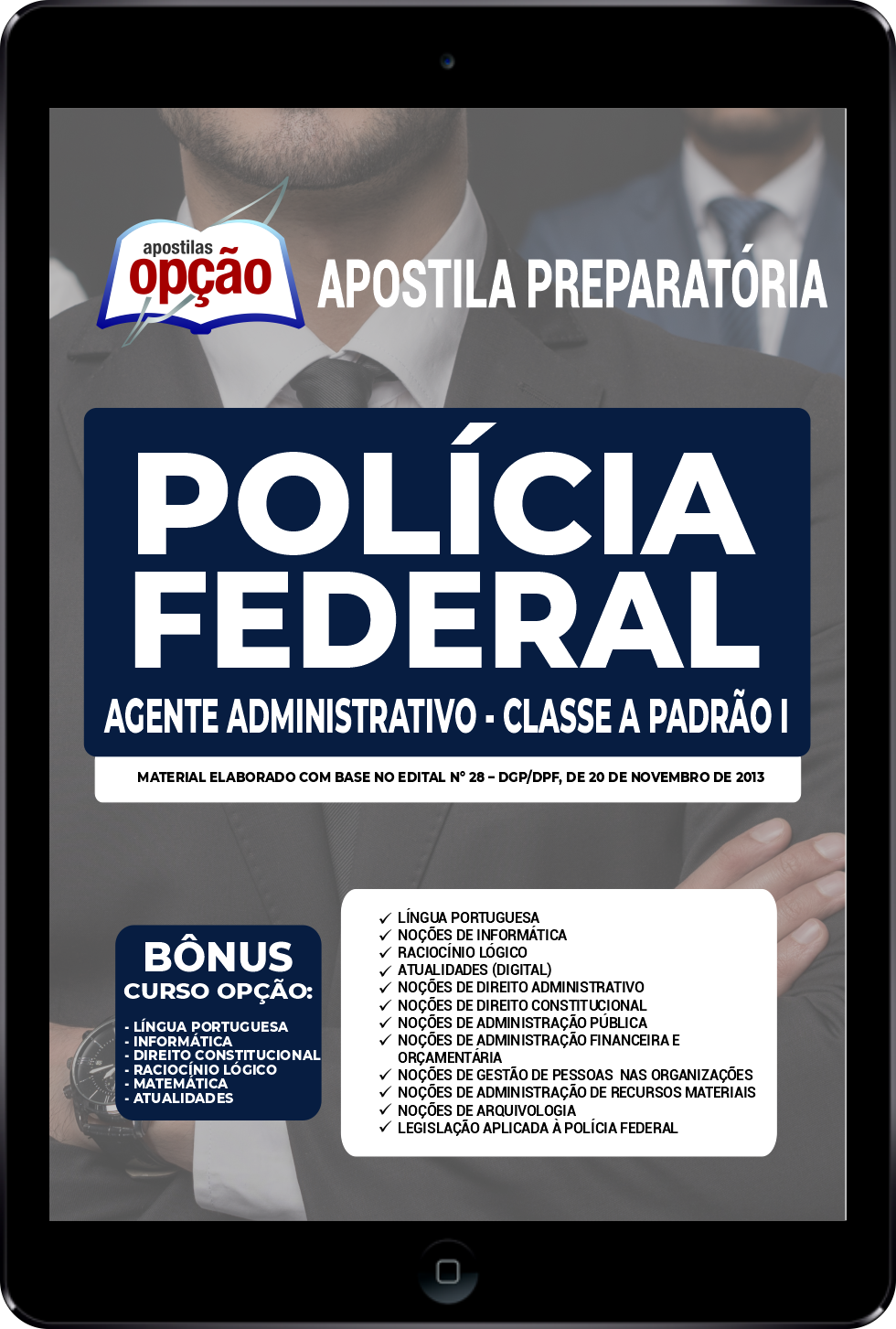 Apostila Polícia Federal (PF) PDF Agente Admin - Classe A, Padrão I 2022