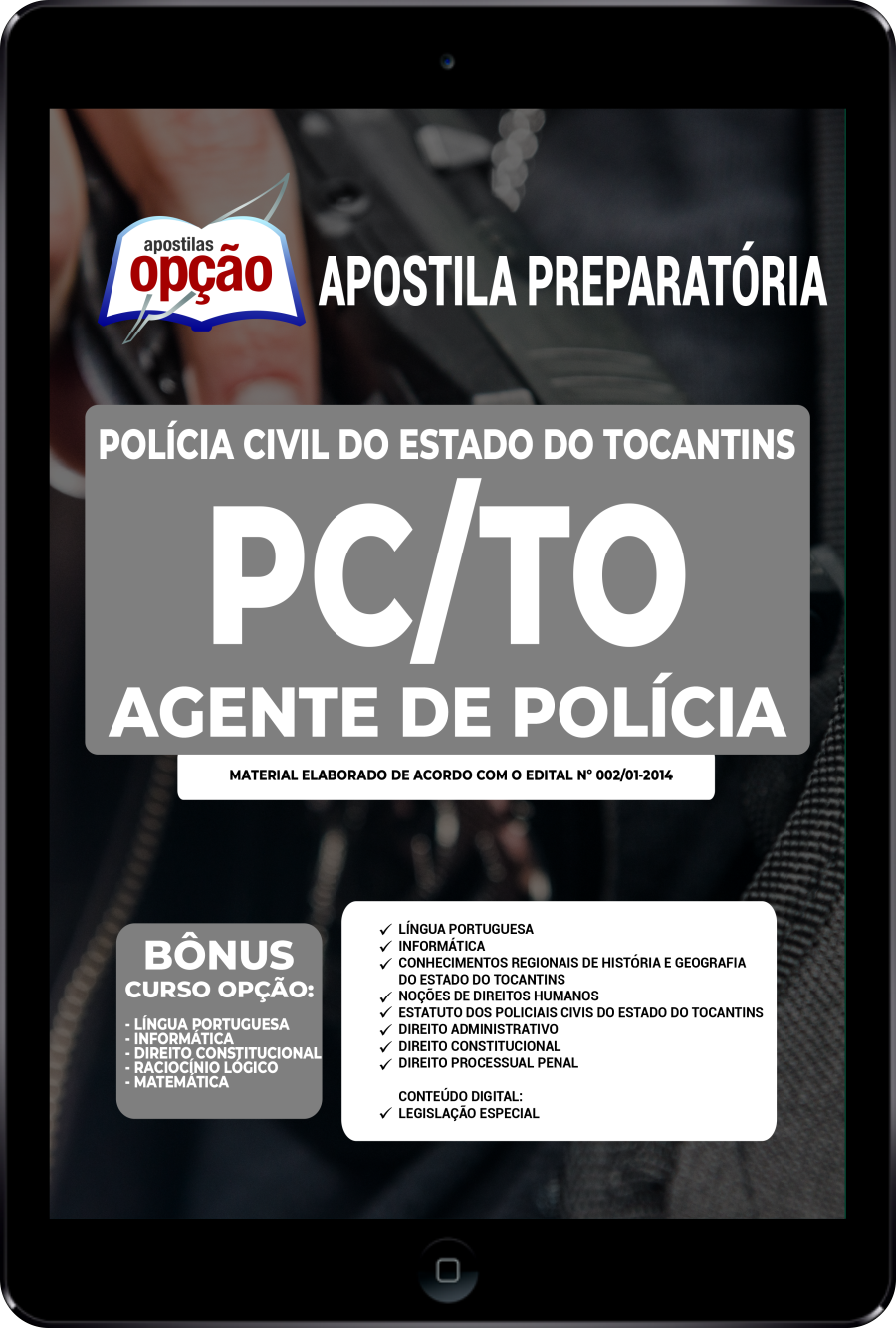 Apostila PC-TO em PDF Agente de Polícia 2022