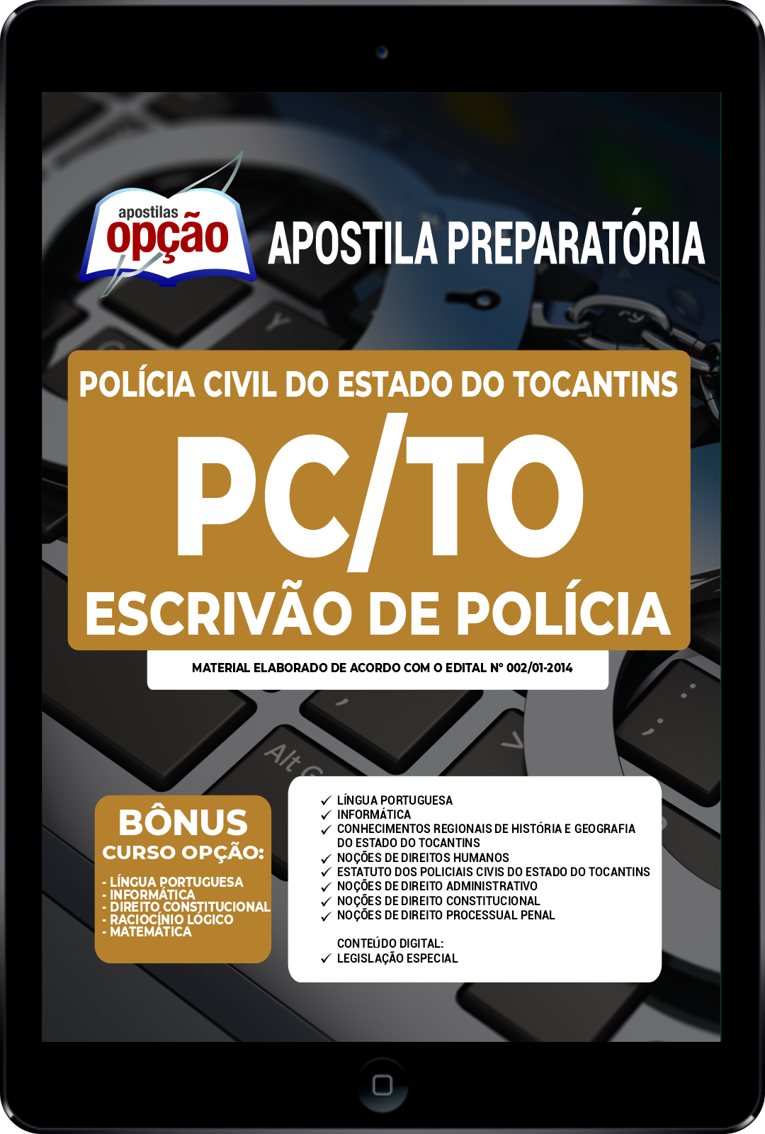 Apostila PC-TO em PDF Escrivão de Polícia 2022