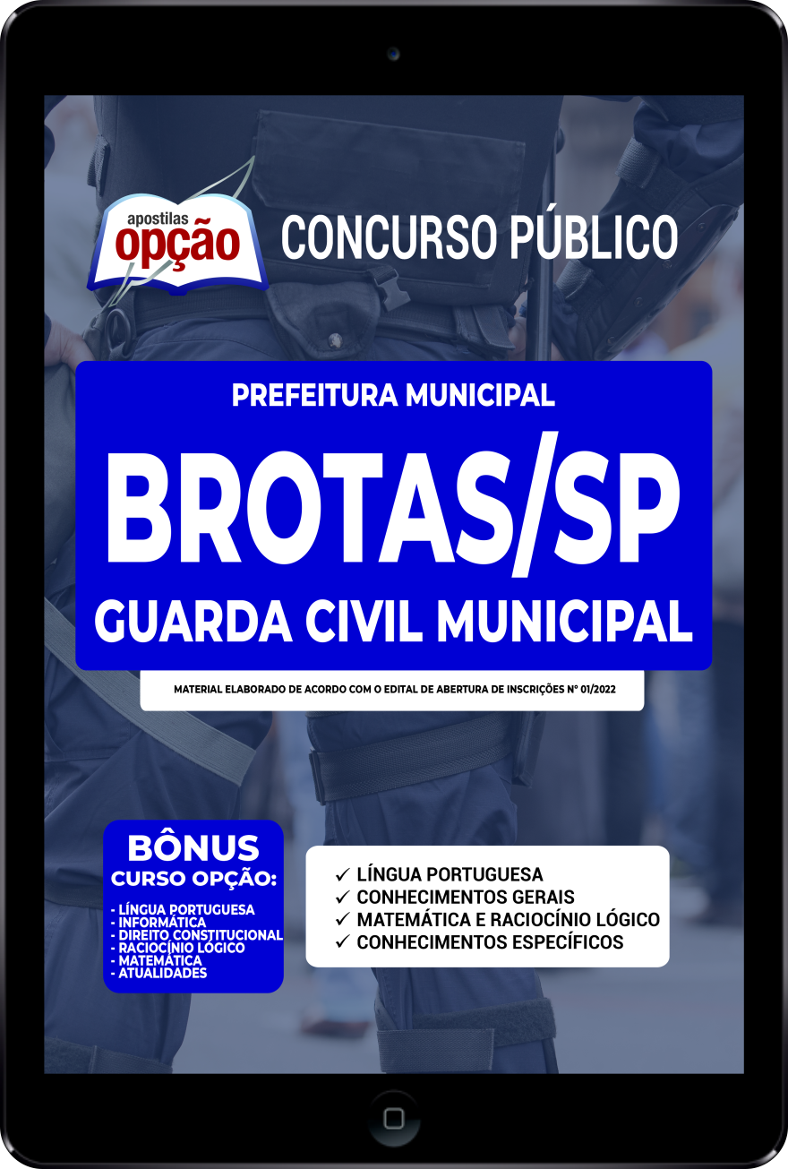 Apostila Prefeitura de Brotas - SP PDF - Guarda Civil Municipal 2022