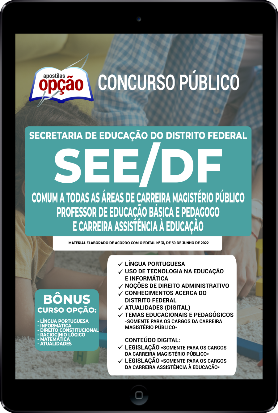 Apostila SEDF PDF Comum Magistério Público 2022