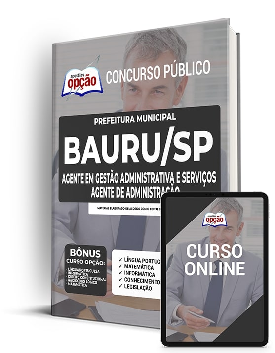 Apostila Prefeitura de Bauru - SP 2022 - Agente de Administração