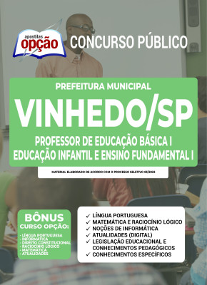 Apostila Prefeitura de Vinhedo - SP - Professor de Educação Básica I - Educação Infantil e Ensino Fundamental I