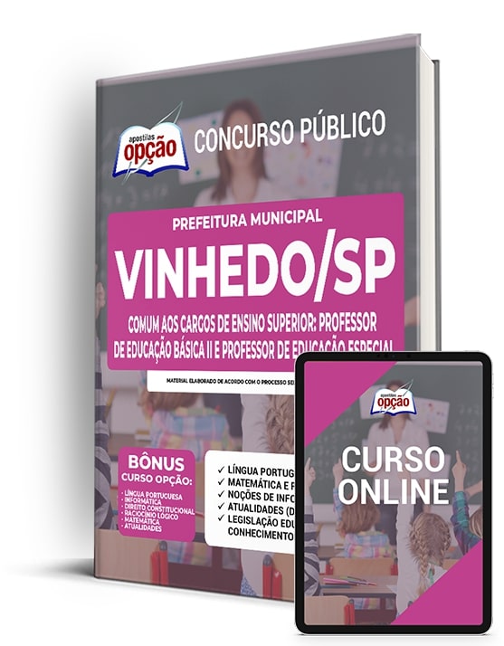 Apostila Prefeitura de Vinhedo - SP 2022 - Comum Superior