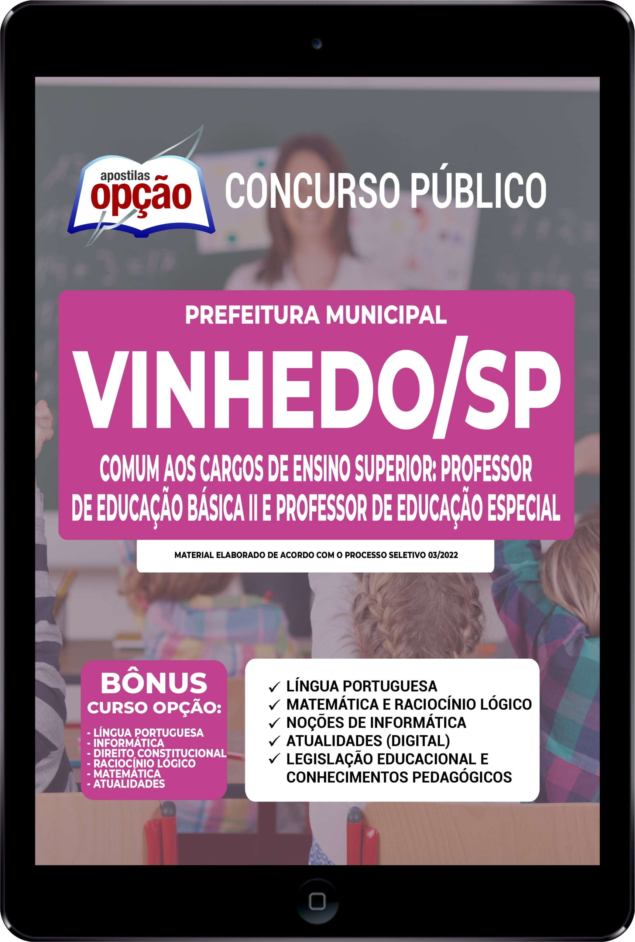 Apostila Prefeitura de Vinhedo - SP PDF - Comum Superior 2022