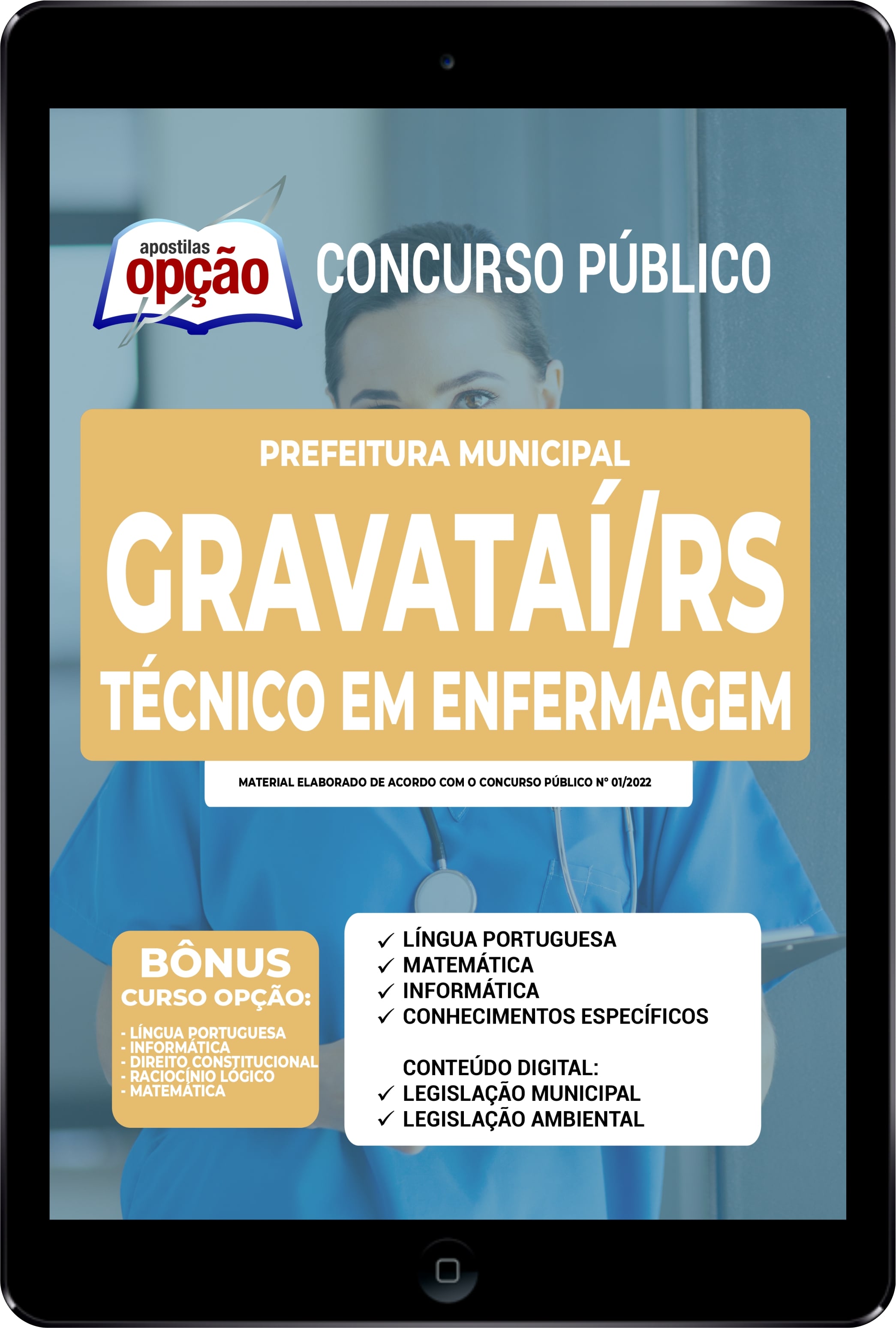 Apostila Prefeitura de Gravataí - RS PDF - Técnico em Enfermagem 2022