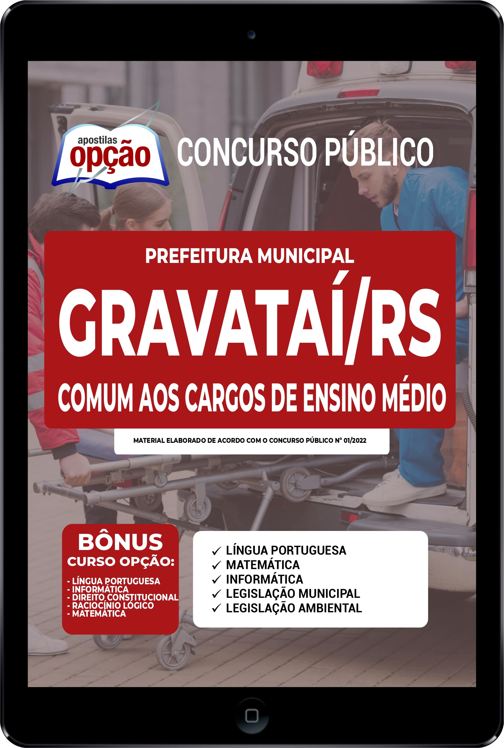 Apostila Prefeitura de Gravataí - RS PDF - Comum Médio 2022