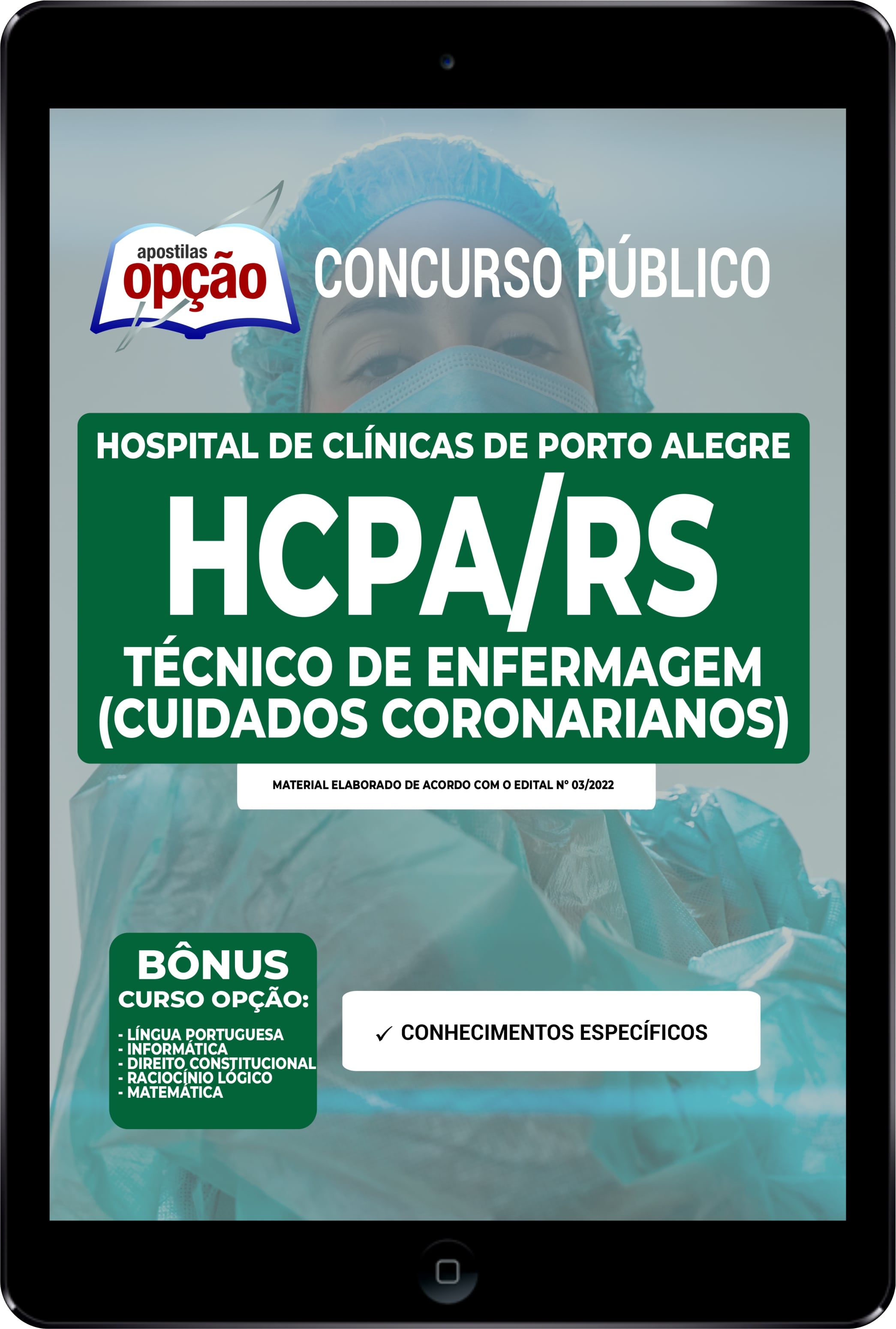 Apostila HCPA-RS PDF Técnico Enfermagem (Cuidados Coronarianos) 2022