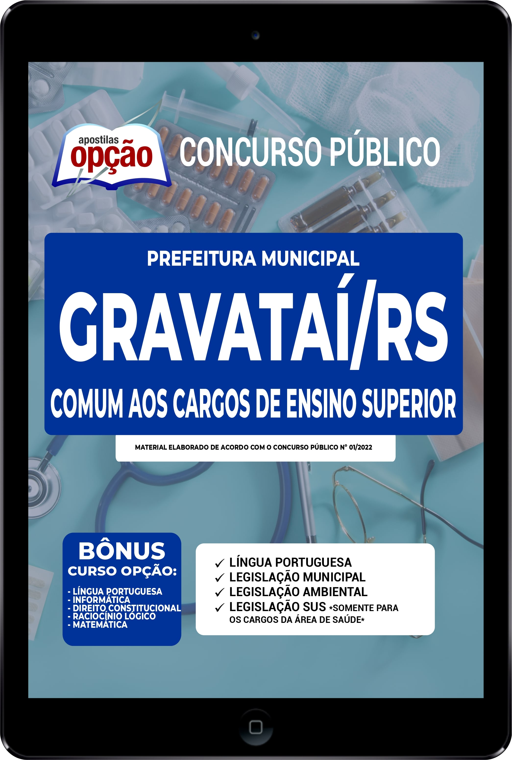 Apostila Prefeitura de Gravataí - RS PDF - Comum Superior 2022