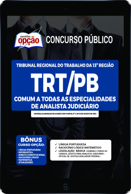 Apostila TRT-PB em PDF - Comum a Todas as Especialidades de Analista Judiciário