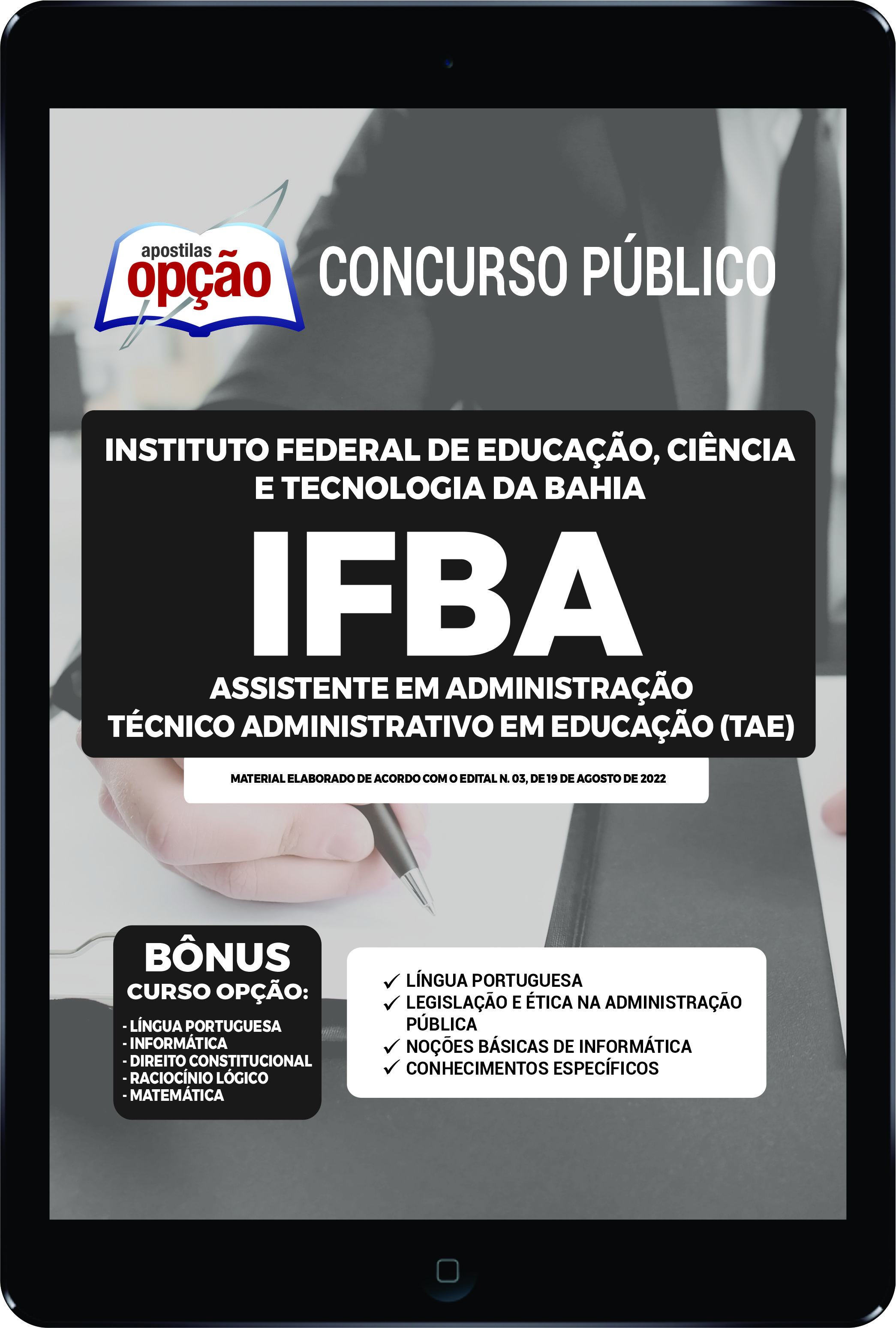 Apostila IFBA PDF - Assistente em Administração - TAE 2022