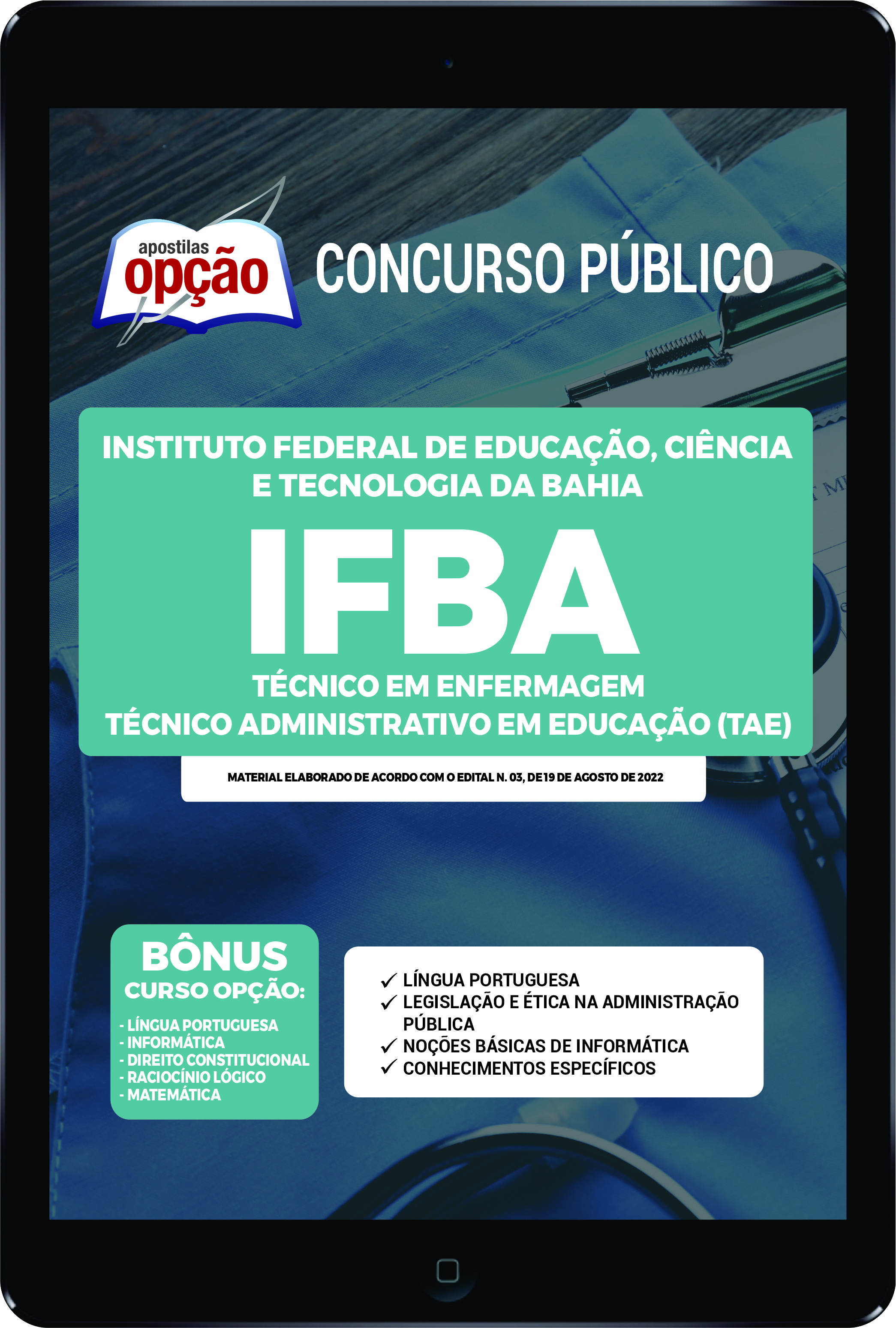 Apostila IFBA PDF - Técnico em Enfermagem - TAE 2022