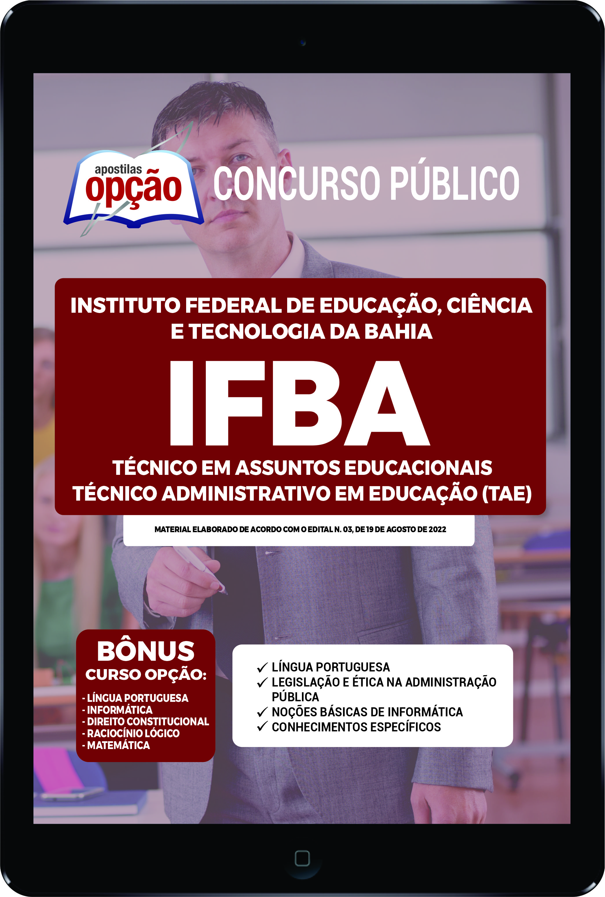 Apostila IFBA PDF - Técnico em Assuntos Educacionais - TAE 2022