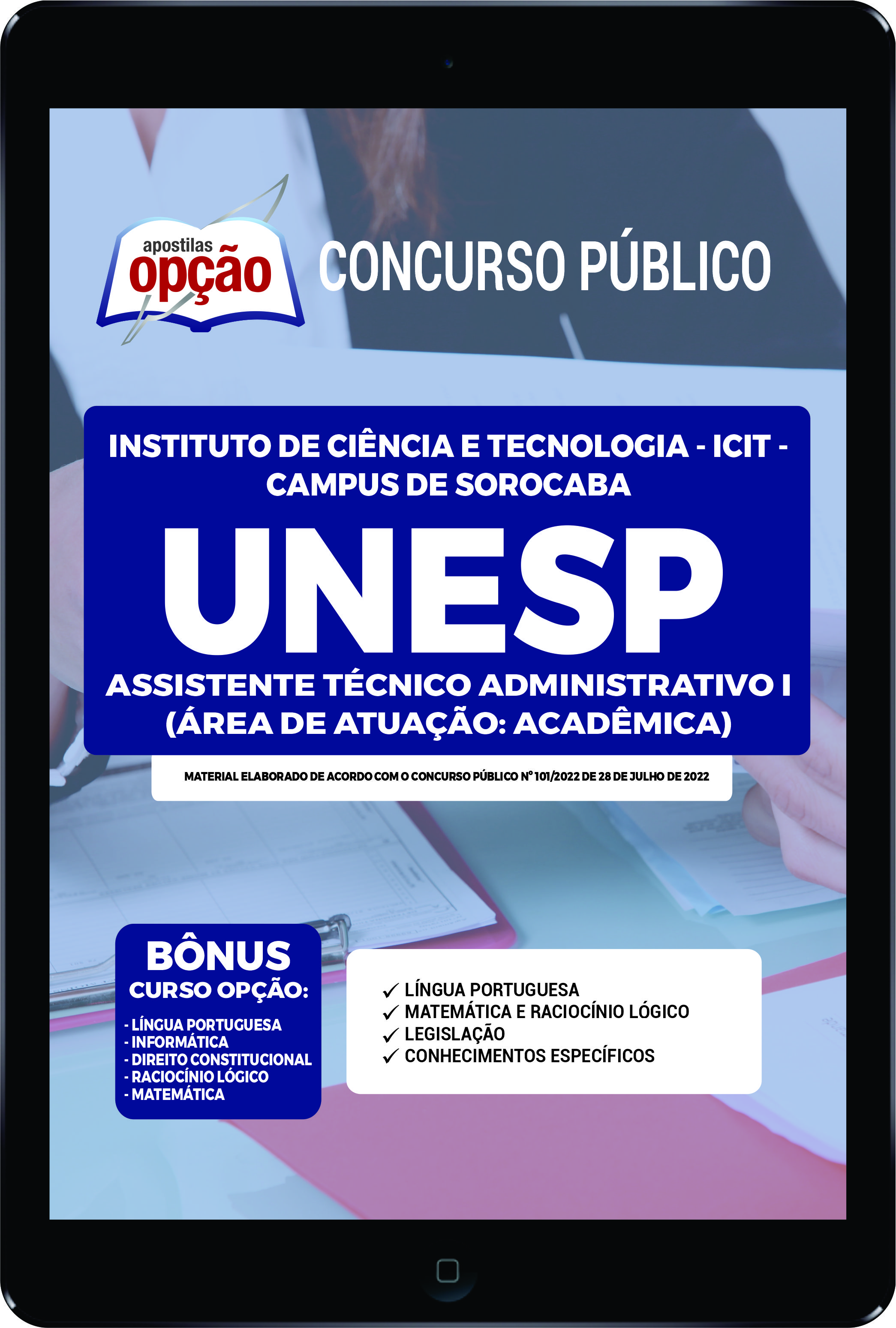 Apostila UNESP PDF - Assistente Técnico Administrativo I 2022