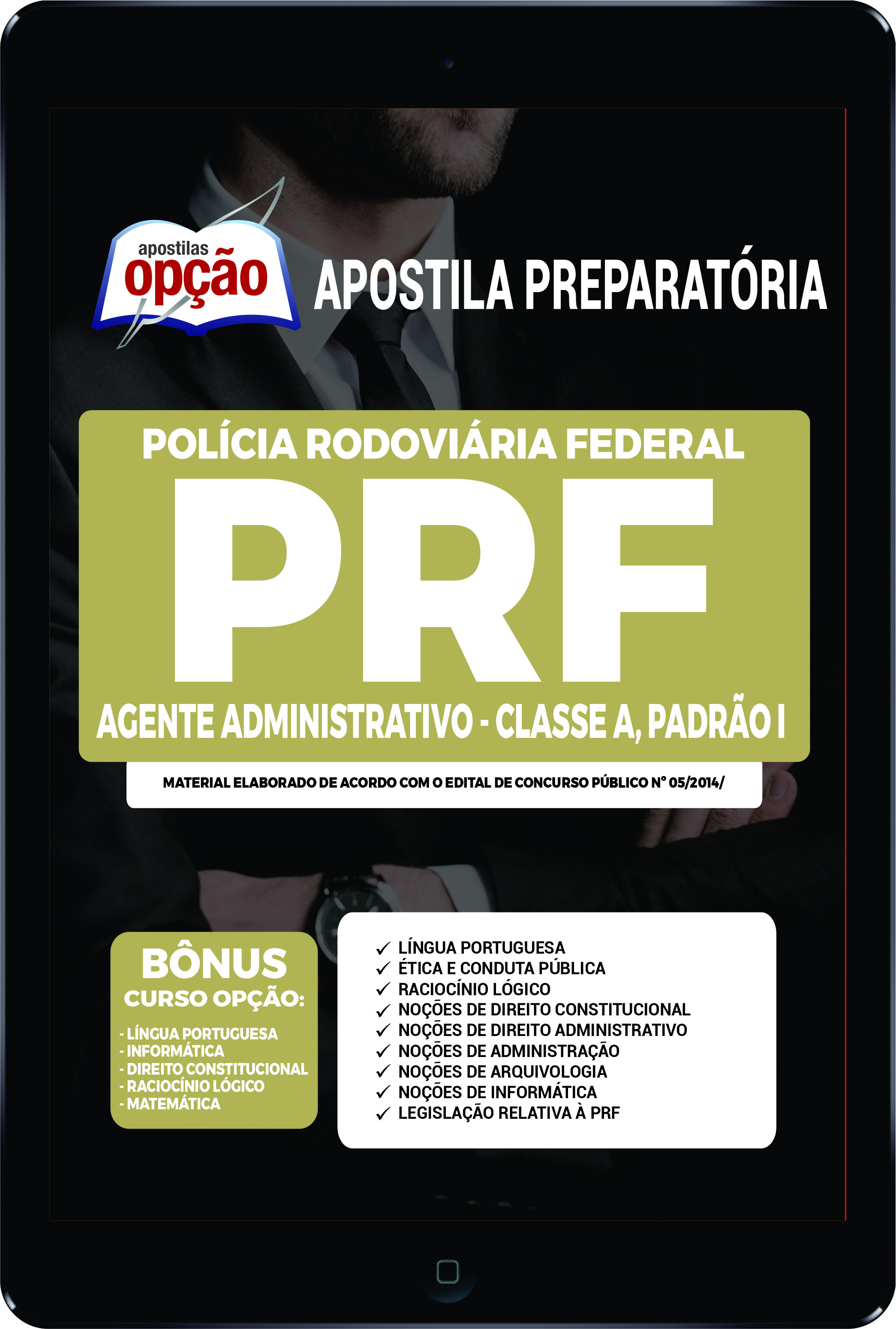 Apostila PRF PDF - Ag Admin – Classe A, Padrão I  2022