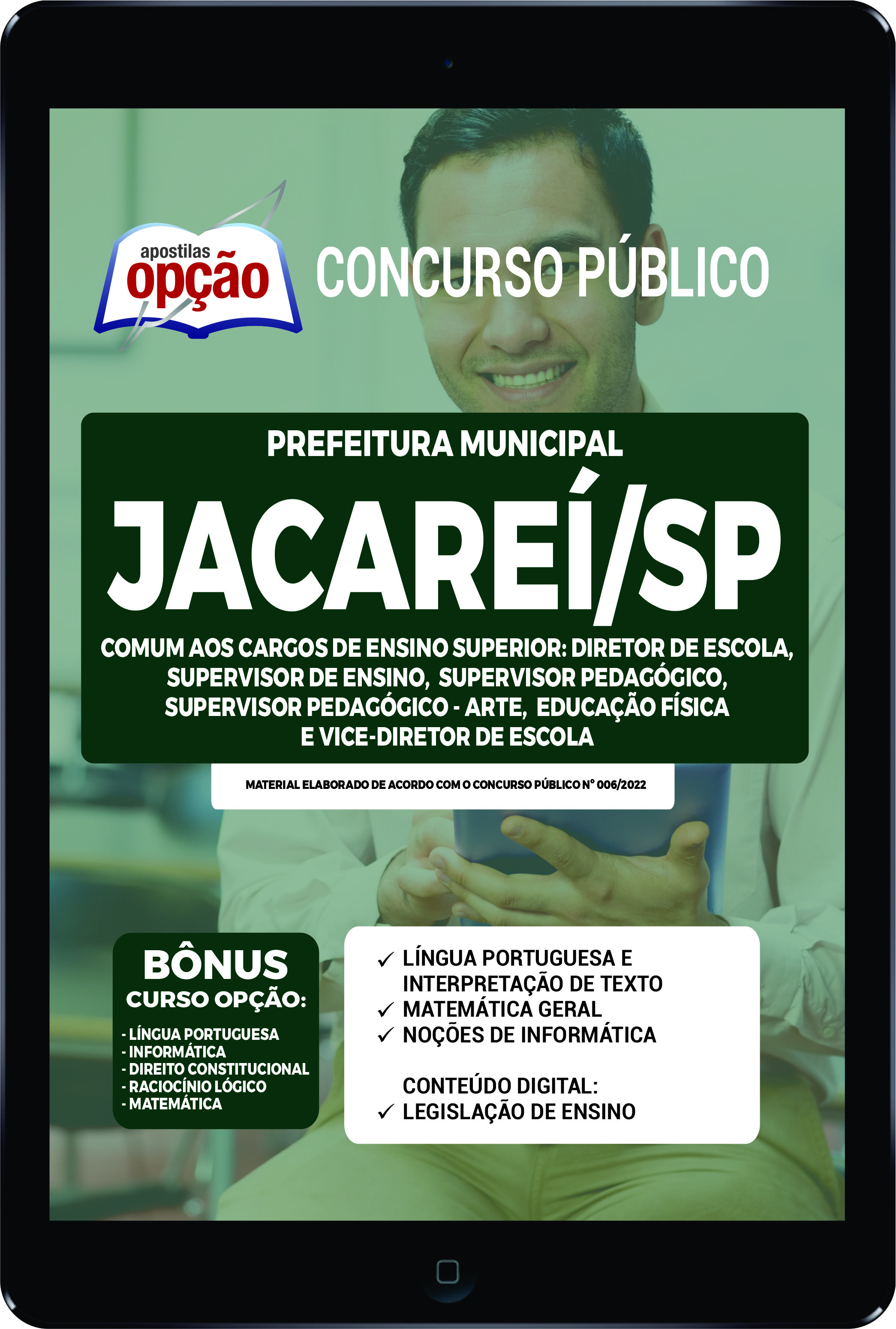 Apostila Prefeitura Jacareí SP PDF Comum Superior 2022