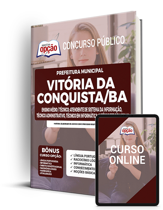 Apostila Prefeitura  Vitória da Conquista - BA 2022 - Ensino Médio/Técnico