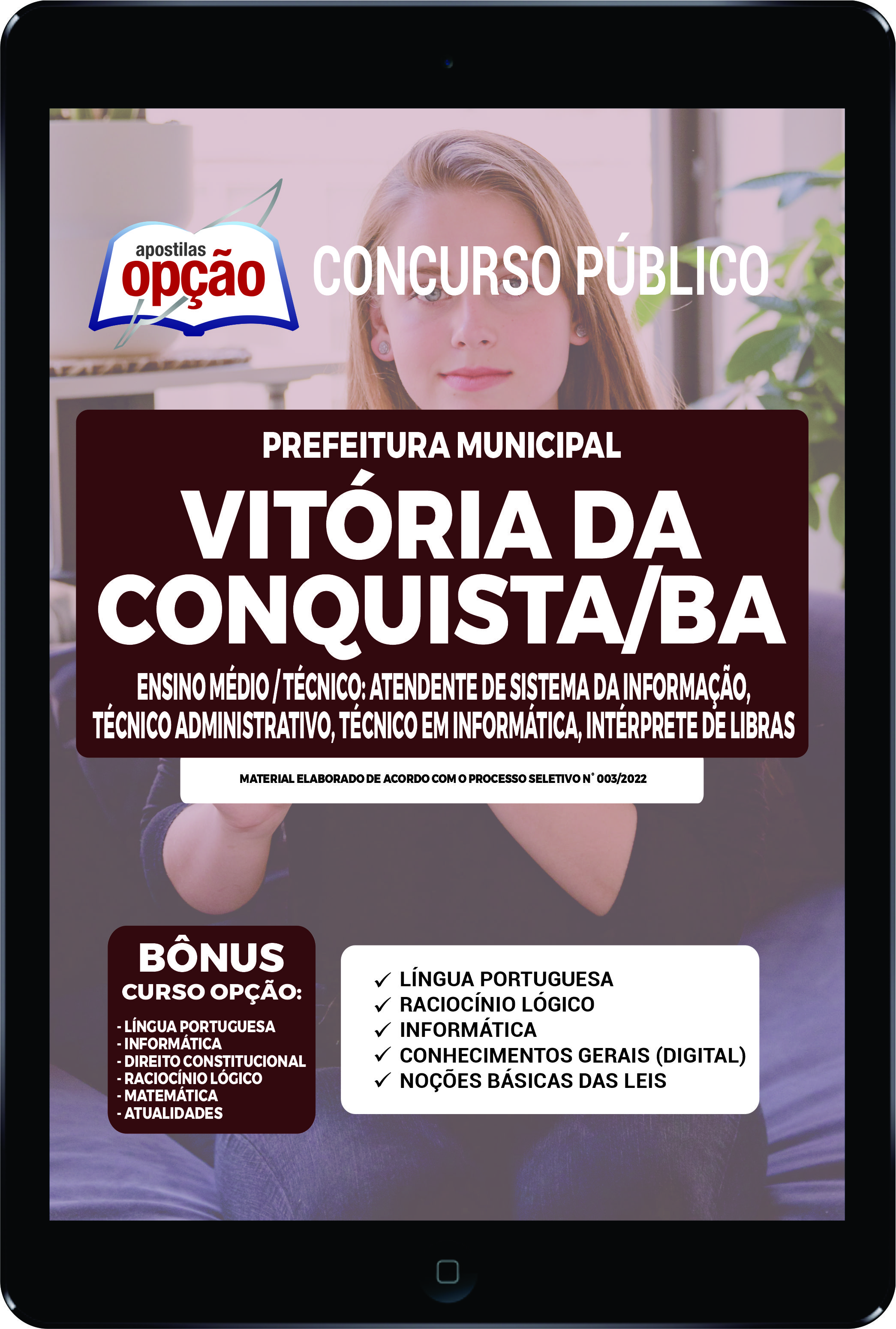 Apostila Prefeitura  Vitória da Conquista BA PDF - Ensino Médio/Técnico 2022