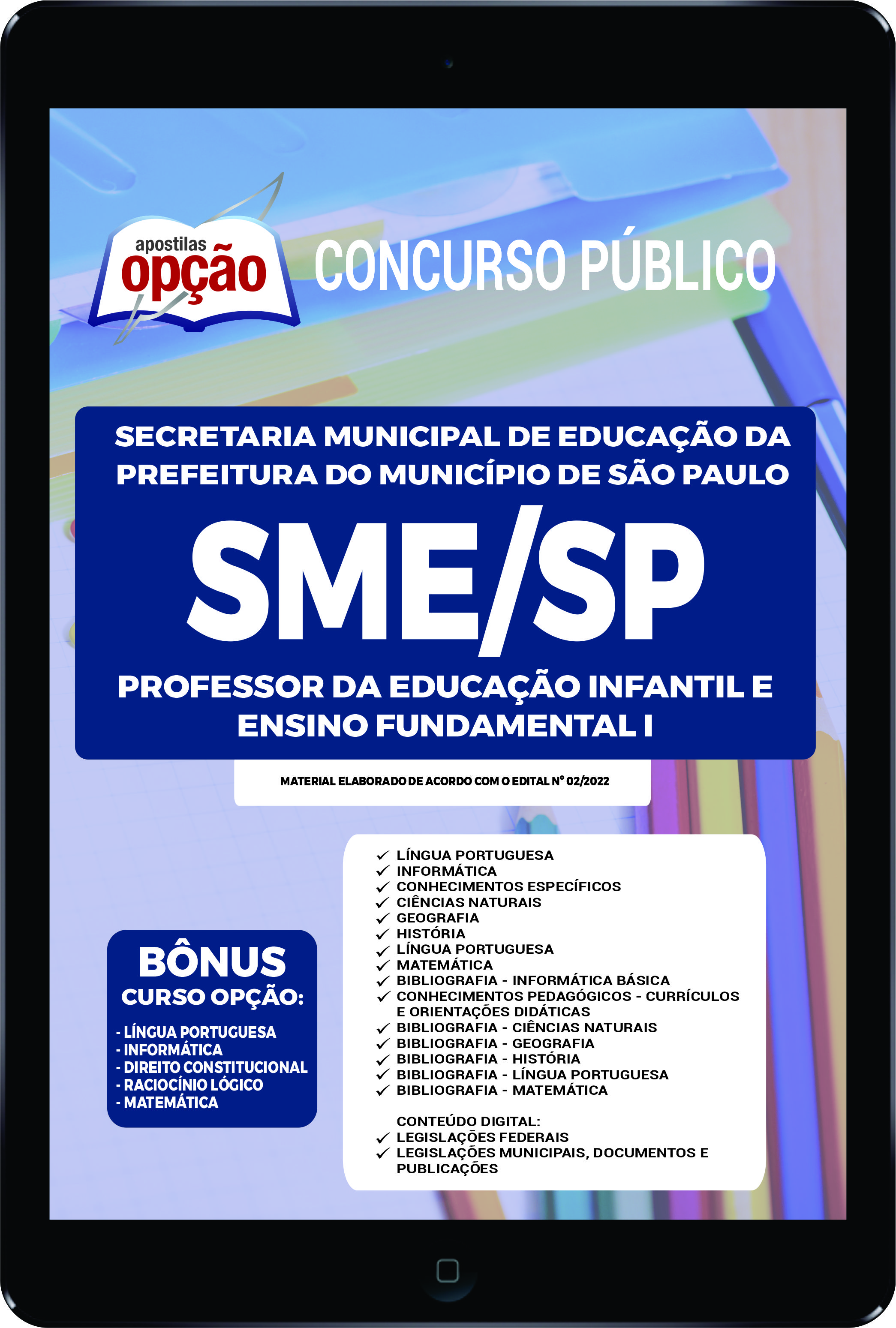 Apostila SME-SP PDF Professor Ed Infantil/Fundamental I 2022