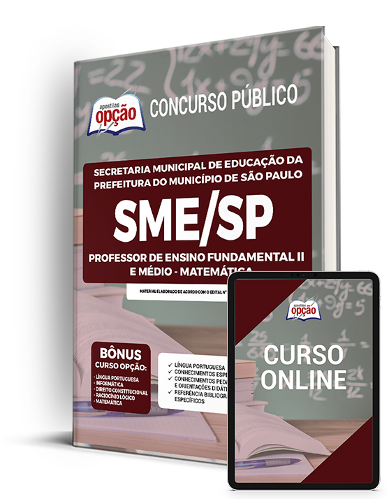 Apostila SME-SP 2022 Professor de Ensino Fund II e Médio - Matemática