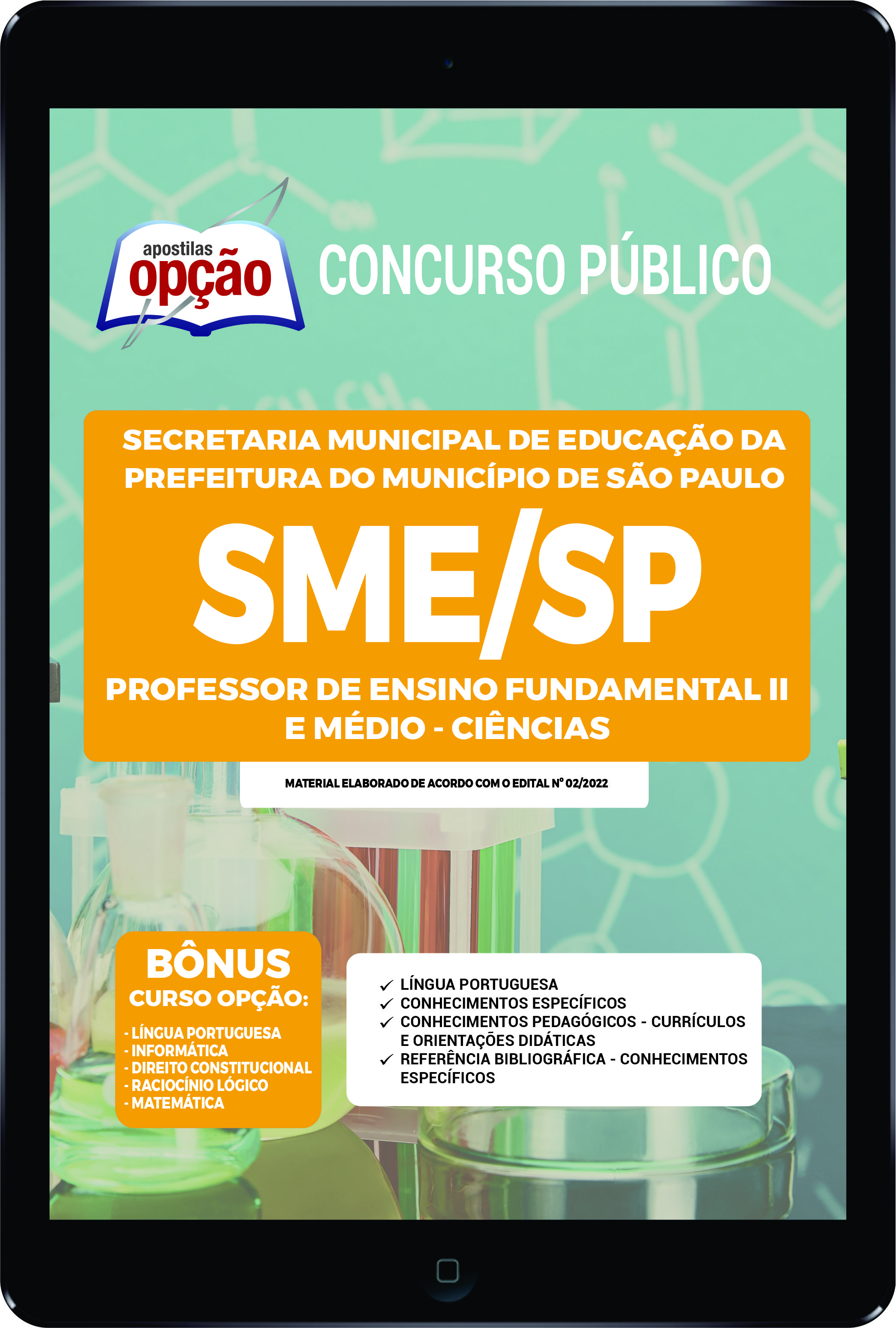 Apostila SME-SP PDF Professor de Ensino Fund II e Médio Ciências 2022