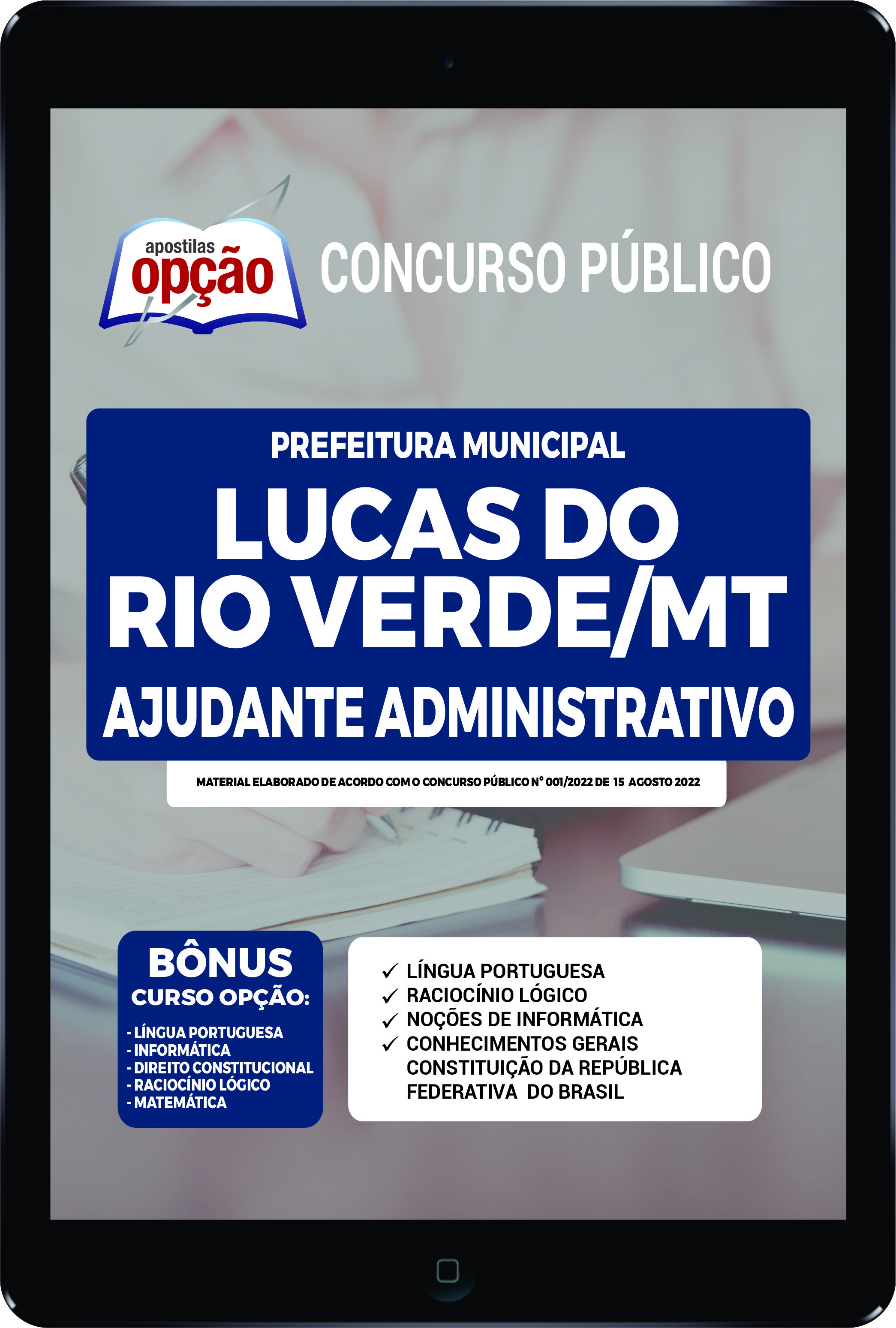 Apostila Prefeitura de Lucas do Rio Verde - MT PDF - Ajudante Adm 2022