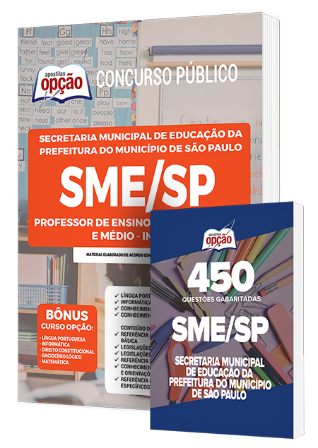 Combo Impresso SME-SP - Professor Ensino Fund II/Médio - Inglês