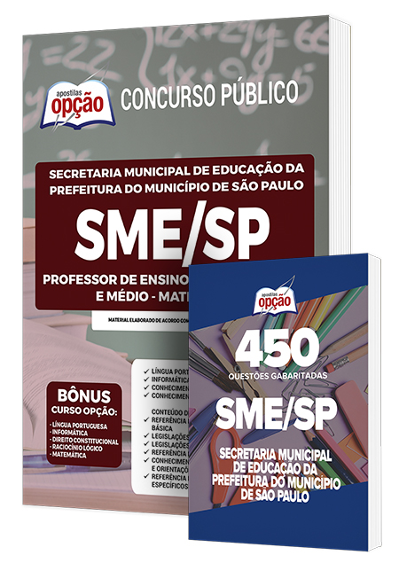 Combo Impresso SME-SP - Professor Ensino Fund II/Médio - Matemática