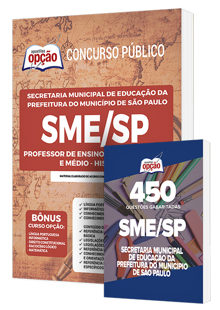 Combo Impresso SME-SP - Professor Ensino Fund II/Médio - História