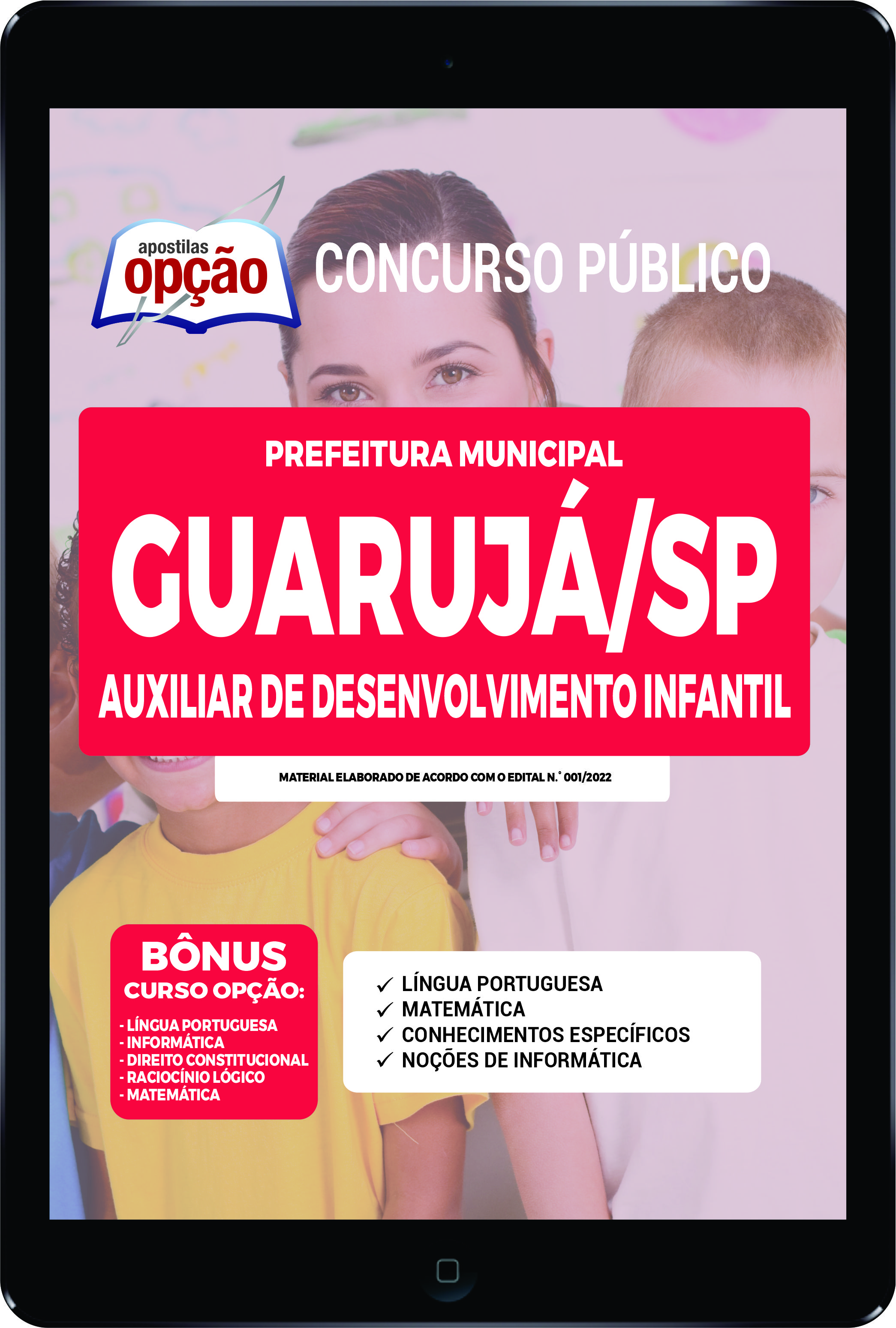 Apostila Prefeitura  Guarujá SP PDF Auxiliar de Desenvolvimento Infantil 2022