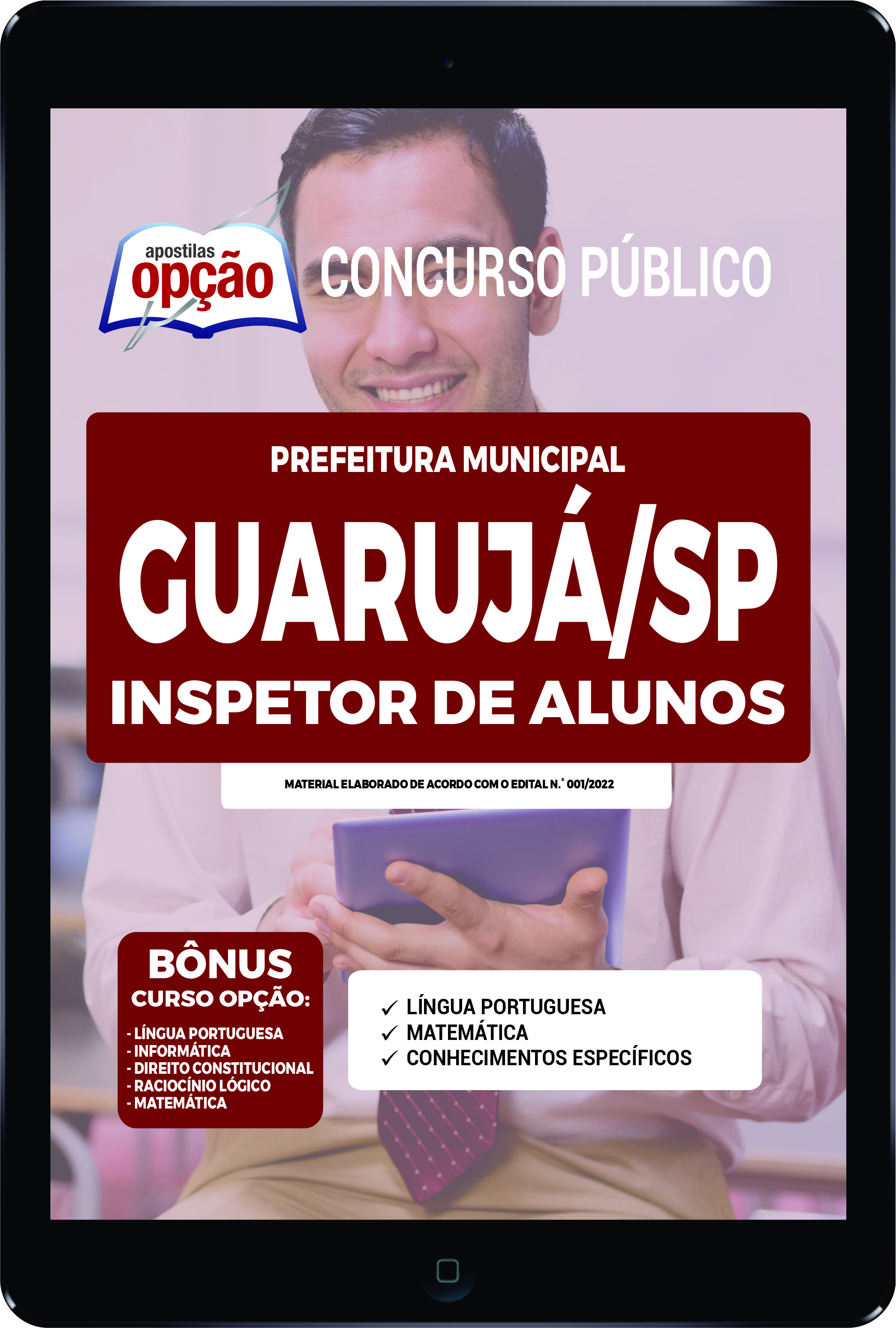 Apostila Prefeitura  de Guarujá SP PDF - Inspetor de Alunos 2022