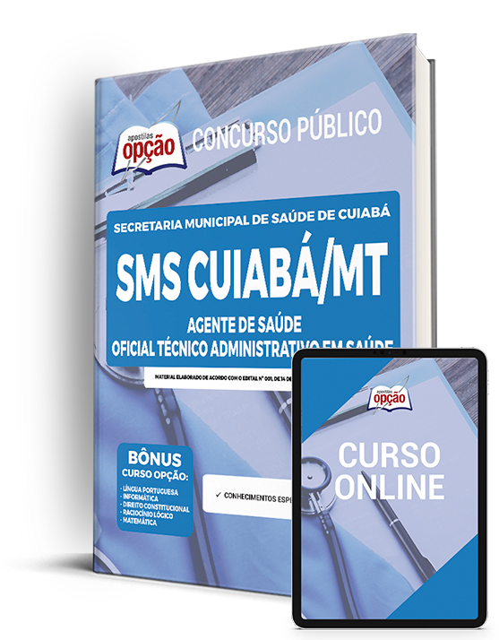 Apostila SMS Cuiabá - MT 2022 - Agente de Saúde - Oficial Técnico Adm