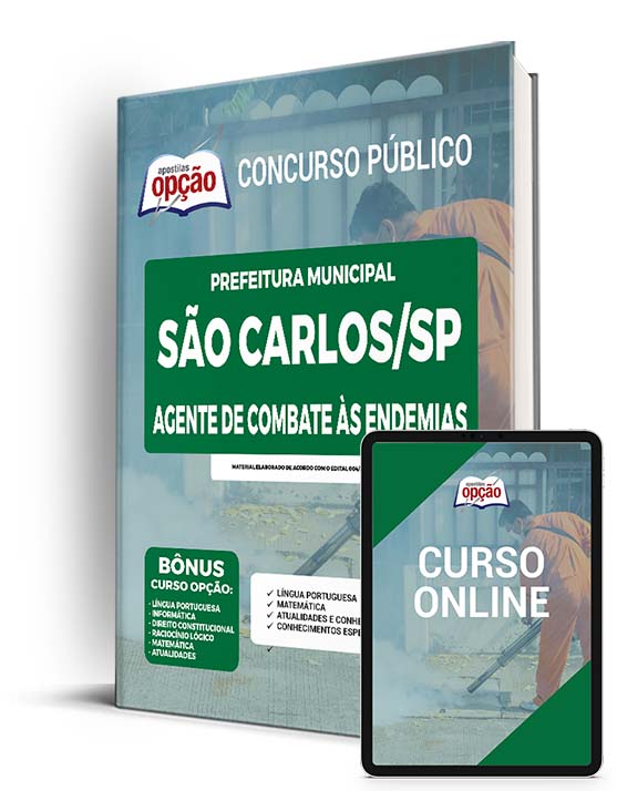 Apostila Prefeitura  de São Carlos SP 2022 Agente de Combate às Endemias