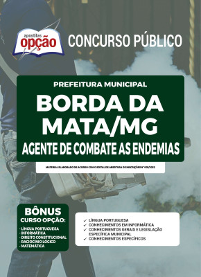 Apostila Prefeitura de Borda da Mata - MG - Agente de Combate as Endemias