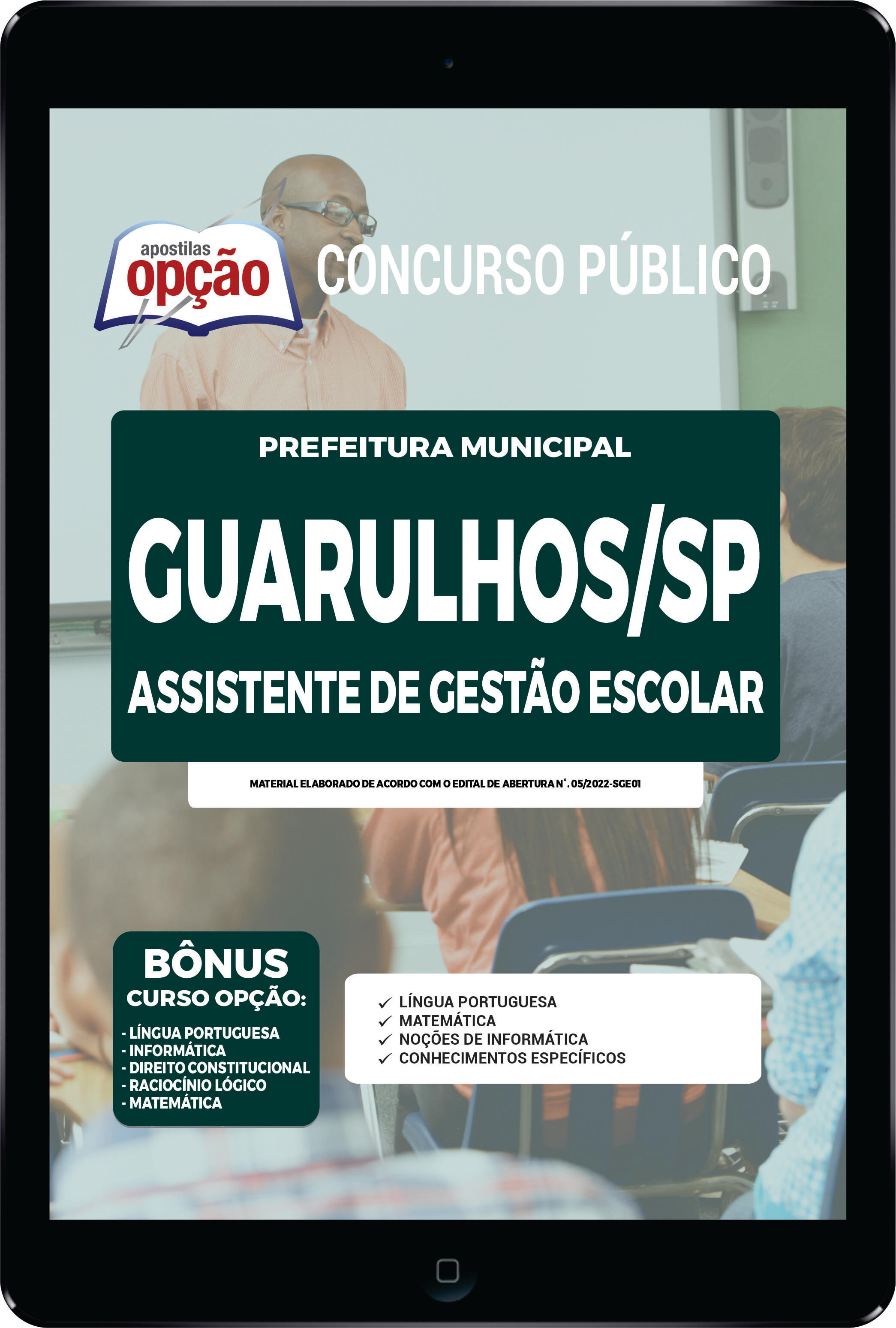 Apostila Prefeitura  de Guarulhos SP PDF Assistente de Gestão Escolar 2022