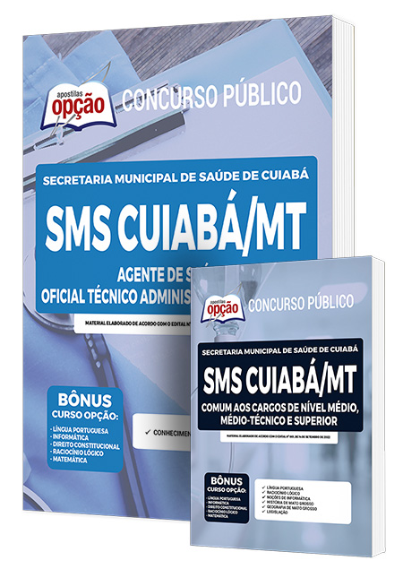 Combo Impresso SMS Cuiabá - MT - Agente de Saúde - Oficial Técnico Adm