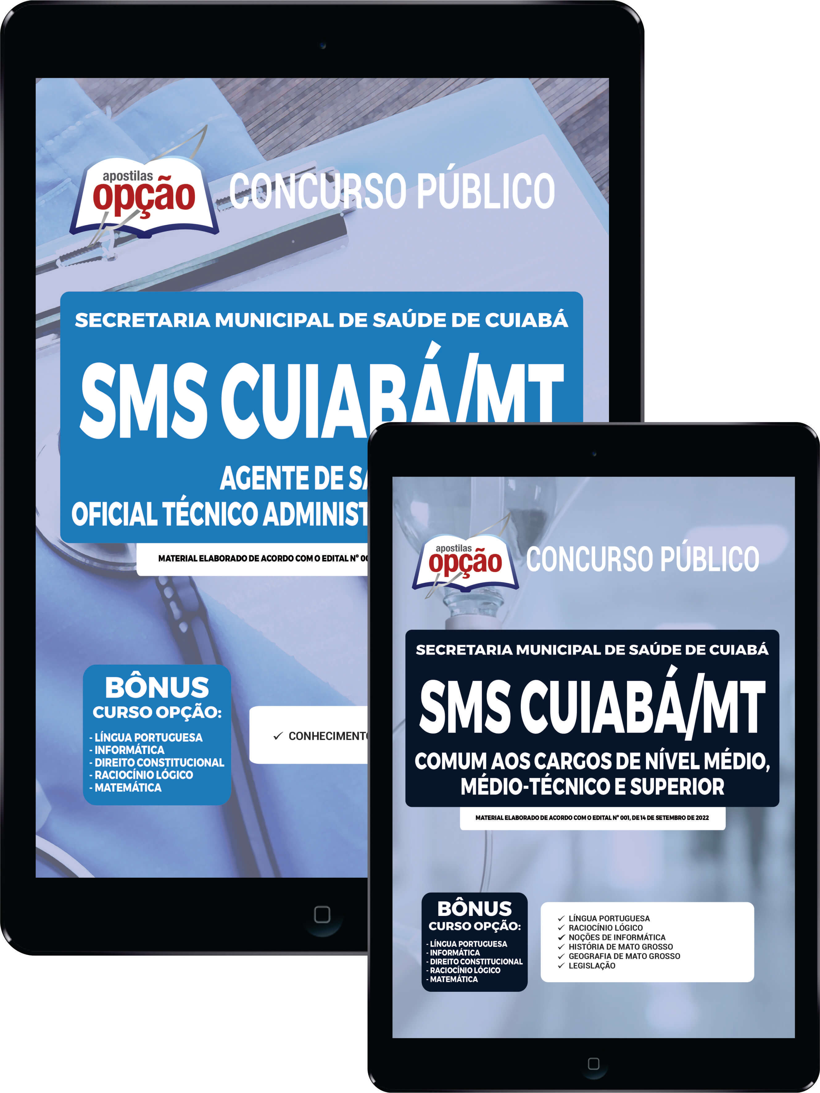 Combo Digital SMS Cuiabá - MT - Agente de Saúde - Oficial Técnico Adm