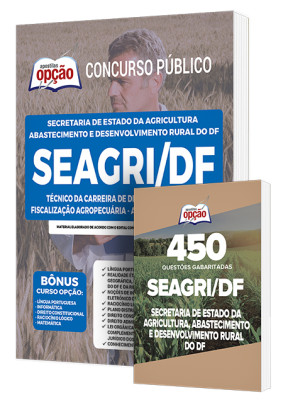 Combo Impresso SEAGRI-DF - Técnico da Carreira de Desenvolvimento e Fiscalização Agropecuária - Agente Administrativo