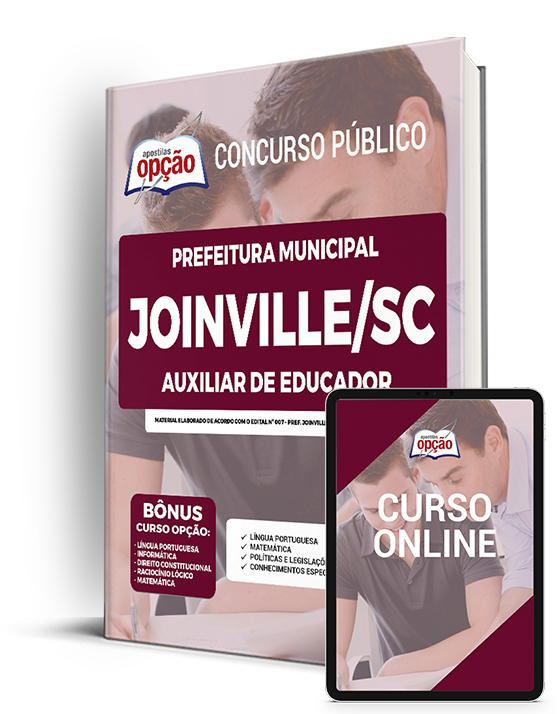 Apostila Prefeitura de Joinville - SC 2022 - Auxiliar de Educador