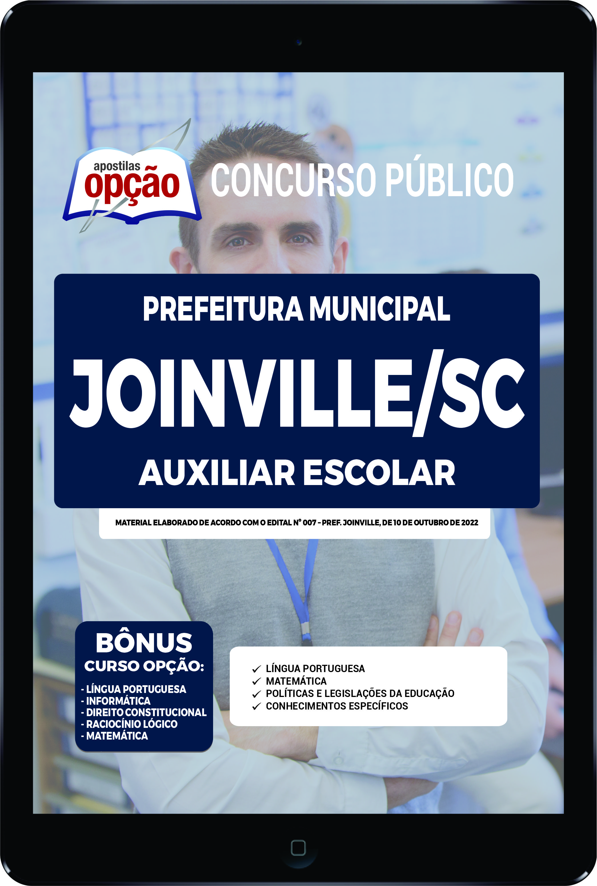 Apostila Prefeitura de Joinville - SC PDF - Auxiliar Escolar 2022