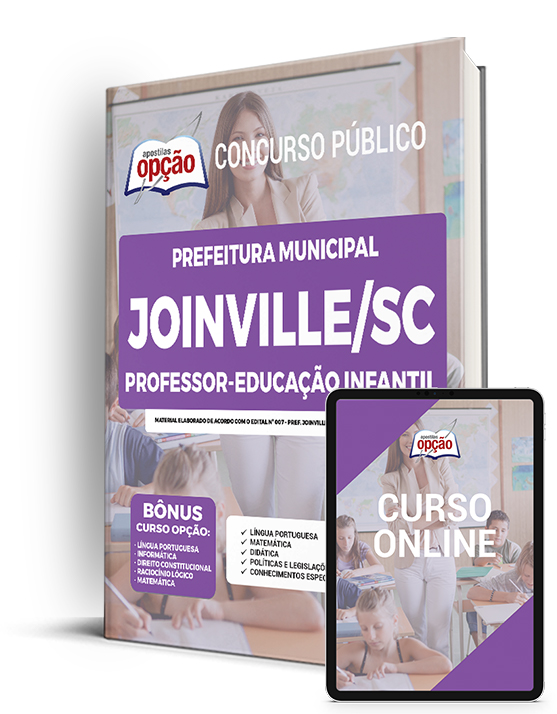 Apostila Prefeitura de Joinville SC 2022 Professor - Educação Infantil