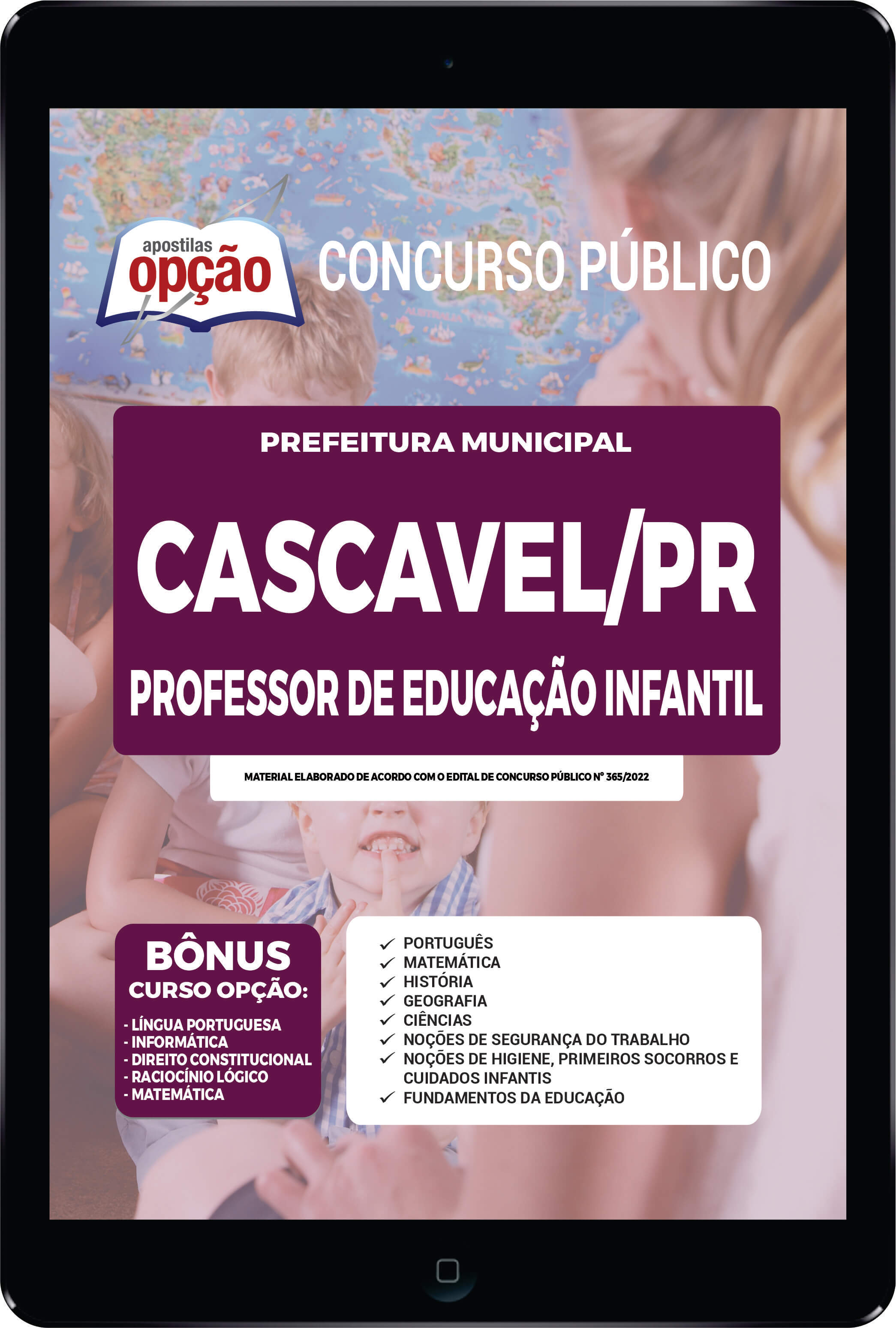 Apostila Prefeitura de Cascavel PR PDF Professor Educação Infantil 2022