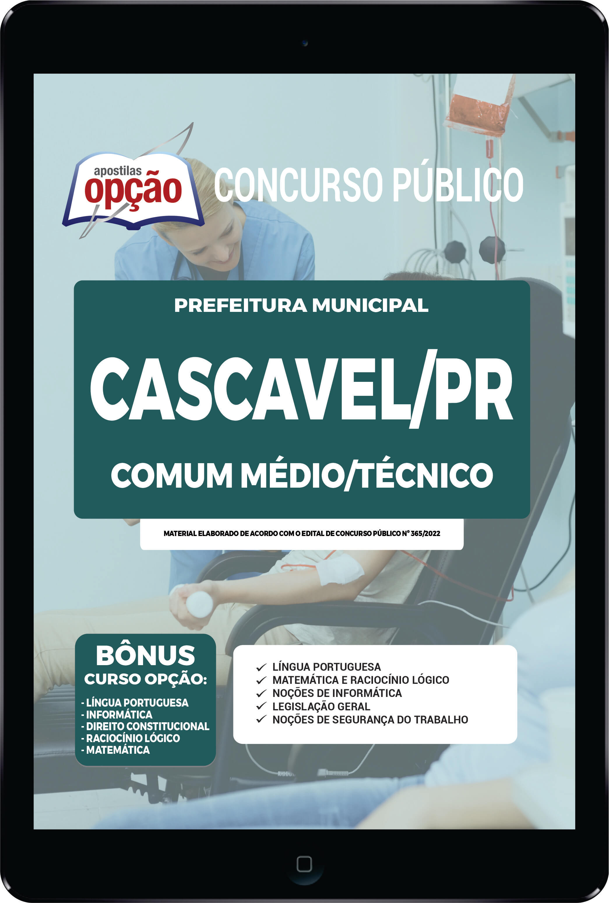 Apostila Prefeitura de Cascavel PR PDF - Comum Médio/Técnico 2022