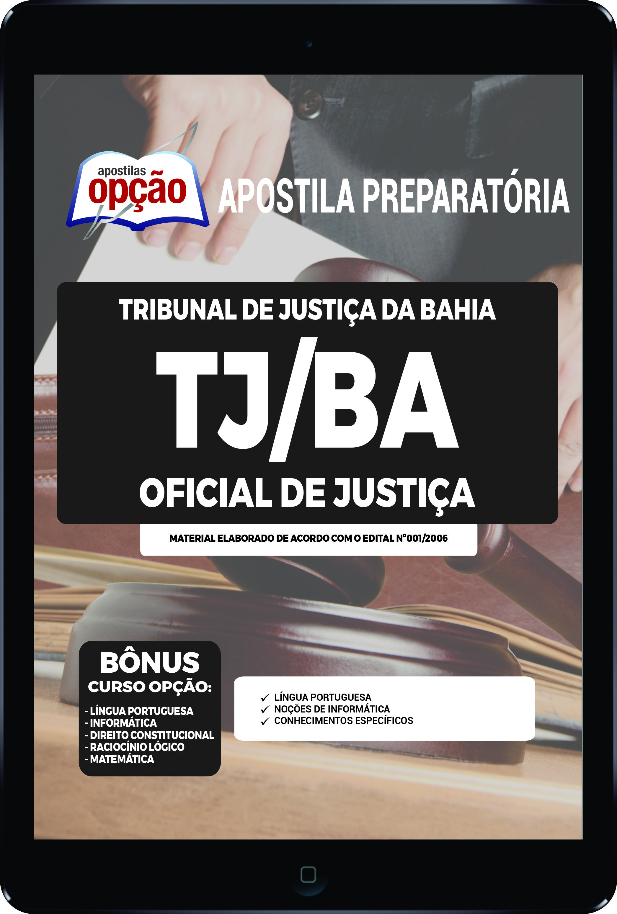 Apostila TJ-BA em PDF - Oficial de Justiça 2022